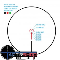 Lunette de tir LPVO Firefield RapidStrike Kommando 1-6x24 avec Point Rouge www.tactirshop.fr