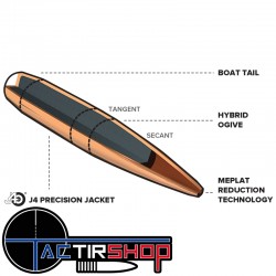 Ogives Berger Long Range Hybrid Target 6.5 mm 144 Grain boite de 100 www.tactirshop.fr