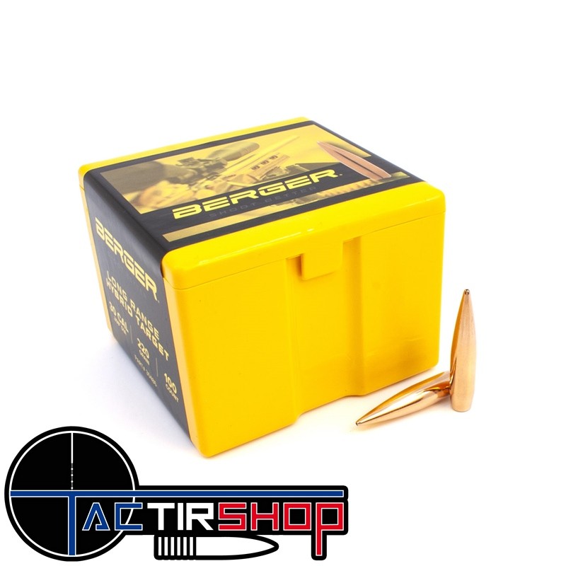Ogives Berger Long Range Hybrid Target .30 220 Grain boite de 100 www.tactirshop.fr