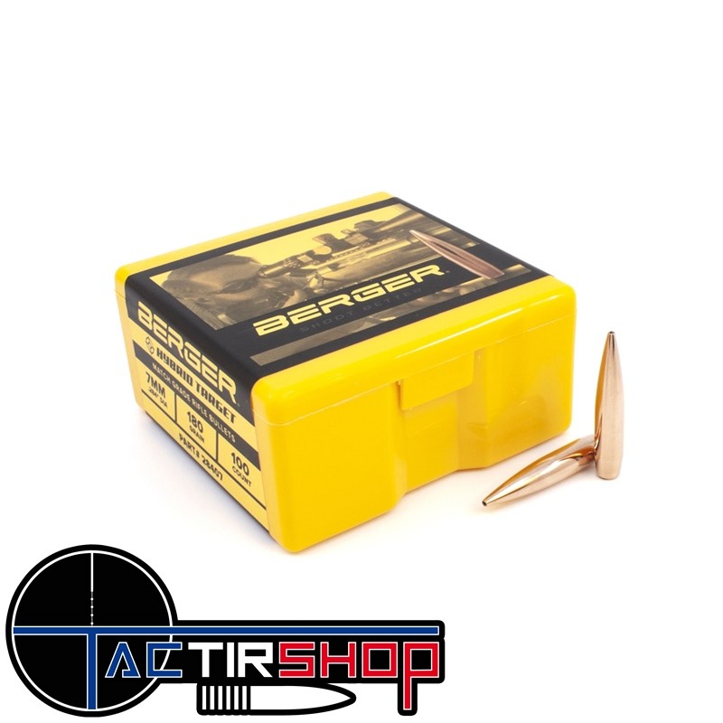 Ogives Berger Hybrid Target 7 mm 180 Grain boite de 100 www.tactirshop.fr