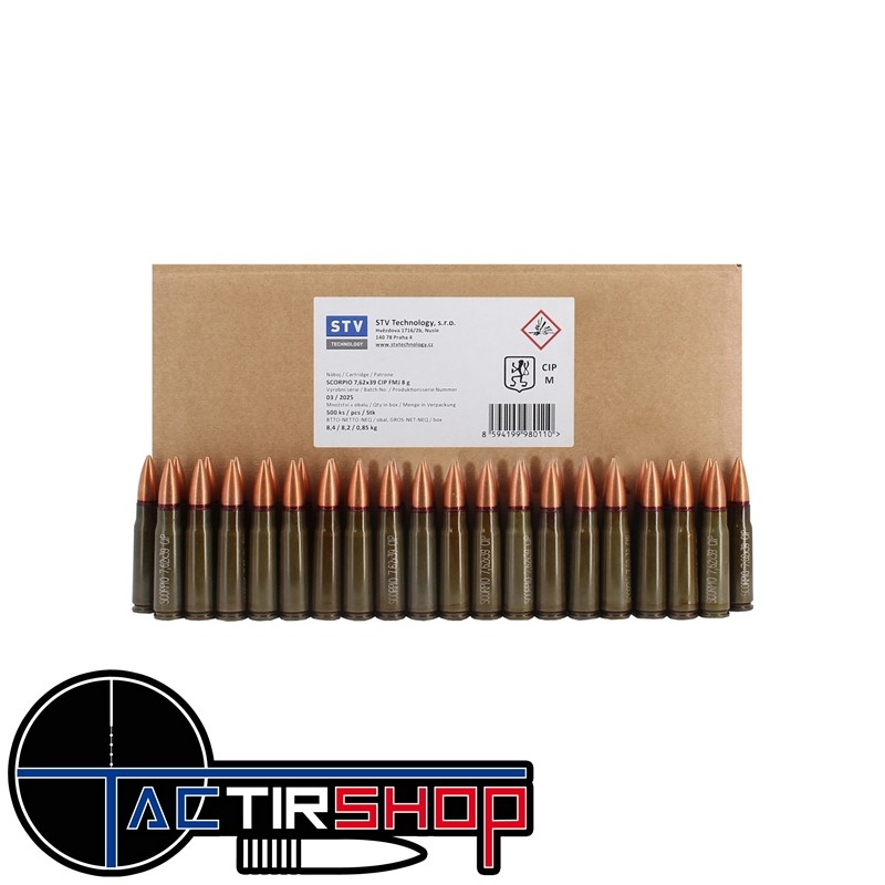 Munitions STV Scorpio 7.62x39 124Gr x 500 www.tactirshop.fr