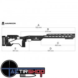 Châssis Warrior Gen7 Comp Rimfire Tikka T1X Noir www.tactirshop.fr