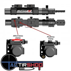 Stabilisateur BipodeXt MSR PRO Génération 4 Picatinny / Arca2 tubes www.tactirshop.fr