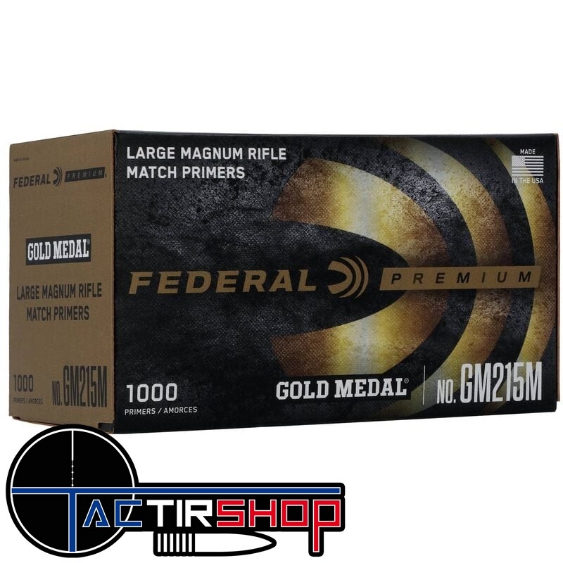 1000 Amorces Federal Gold Metal Large Rifle Magnum GM215M www.tactirshop.fr