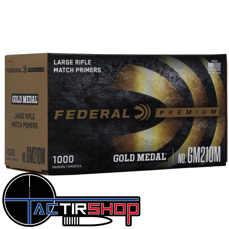 1000 Amorces Federal Gold Medal Large Rifle GM210M www.tactirshop.fr