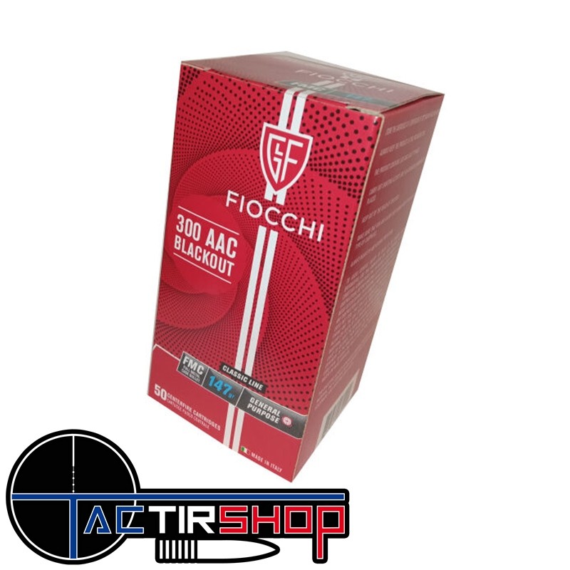 Munitions Fiocchi 300 AAC Blackout 147 gr FMJ - boite de 50 www.tactirshop.fr