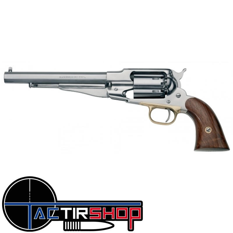 Revolver à Poudre Noire Pietta REMINGTON 1858 Army Inox RGS44 cal.44 www.tactirshop.fr