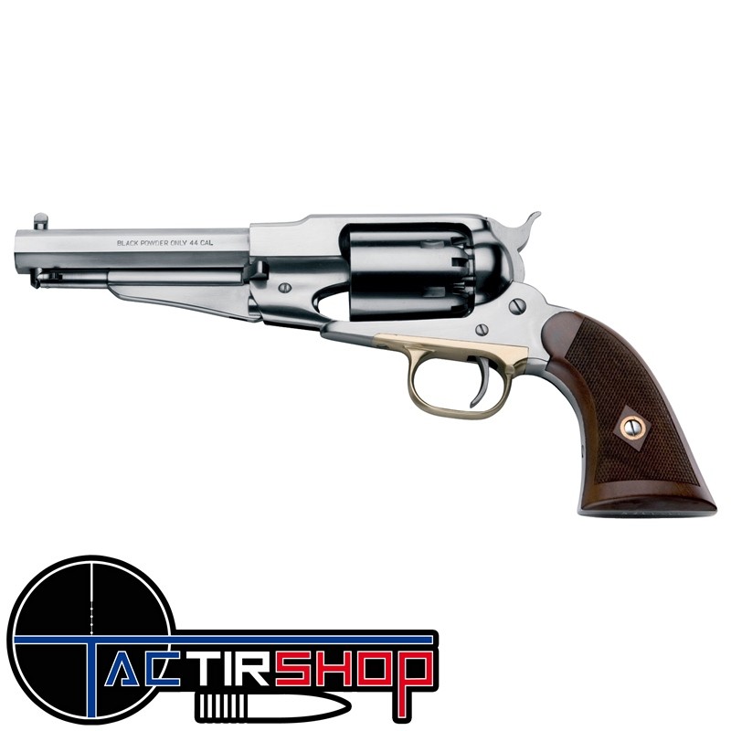 Revolver à Poudre Noire Pietta REMINGTON 1858 Army Inox Sheriff RGSSH44LC cal.44 www.tactirshop.fr