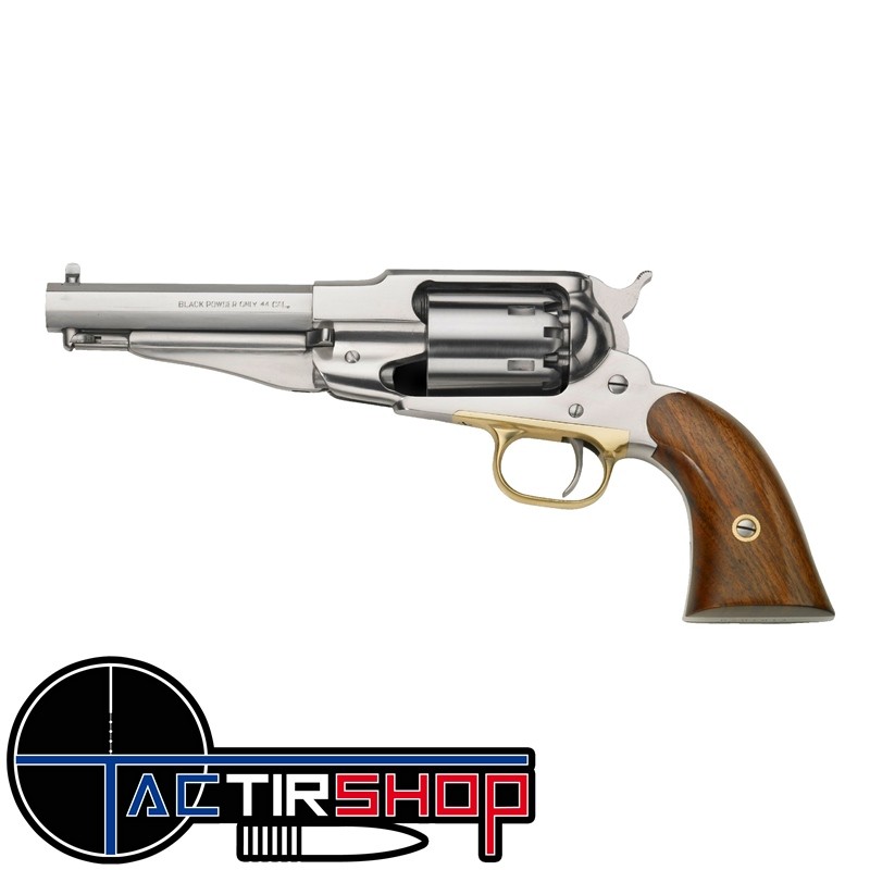 Revolver à Poudre Noire Pietta REMINGTON 1858 New Army Inox Sheriff RGSSH44 cal.44 www.tactirshop.fr
