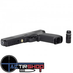Pack Pistolet de défense Vesta Defense PDW50 calibre 50 - 17 J -50 billes, 10 cartouche CO2 www.tactirshop.fr