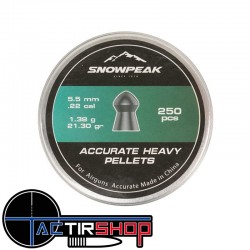 250 Plombs Snowpeak Accurate Heavy 5.5 mm 21.3 grains www.tactirshop.fr