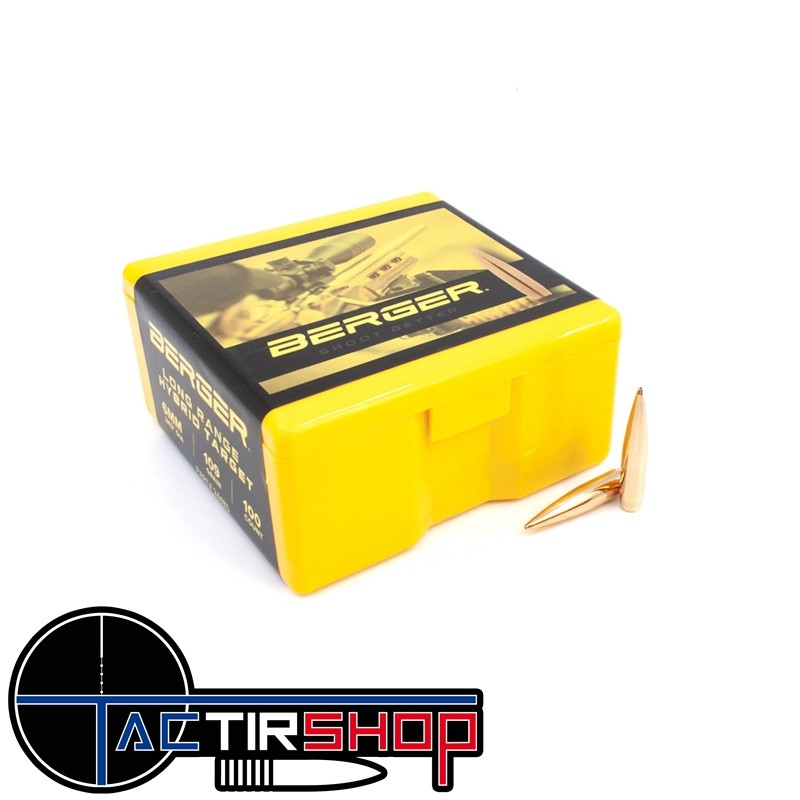 Ogives Berger Long Range Hybrid Target 6mm 109 Grain boite de 100 www.tactirshop.fr