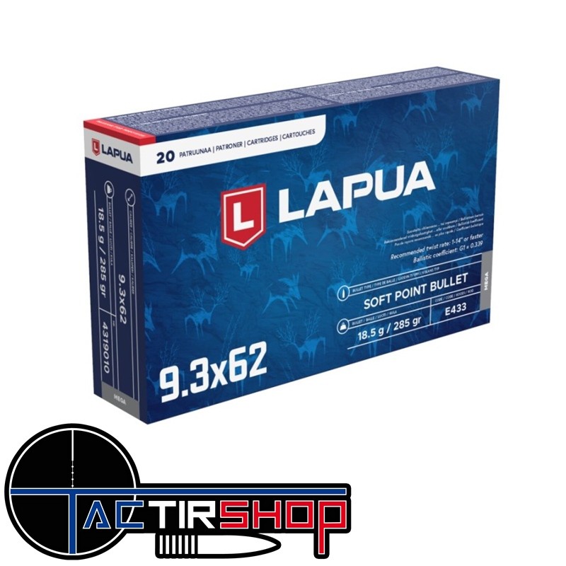 Munitions Lapua Mega 9,3x62 E433 boite de 20 www.tactirshop.fr