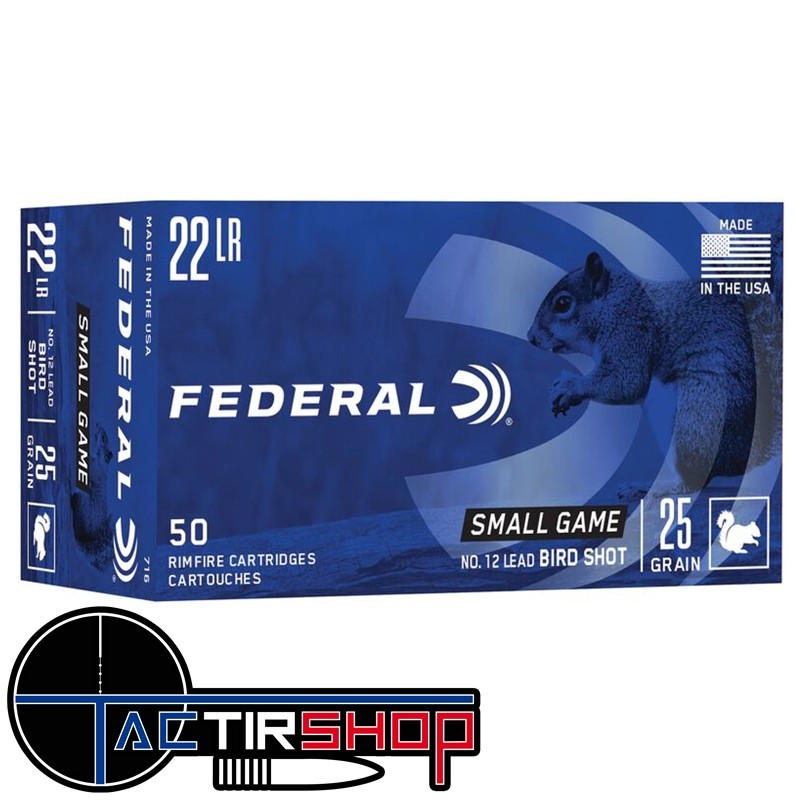 Munitions Federal 22lr Bird Shot PB 12 par 50 www.tactirshop.fr