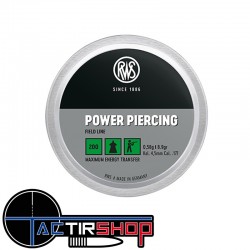 200 Plombs RWS Power Piercing 4.5 mm 8,9 grains www.tactirshop.fr