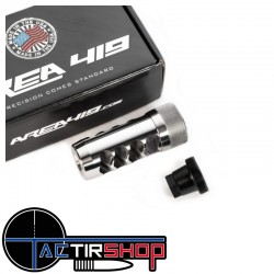 Frein de bouche Area 419 Hellfire MATCH Self Timing Muzzle Brake 6,5mm Raw Stainless www.tactirshop.fr