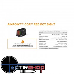 Pistolet GLOCK 45 Gen6 FS A-CUT Combo AIMPOINT COA 9X19 www.tactirshop.fr