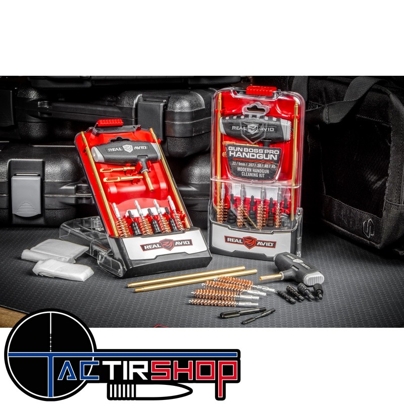 Kit de nettoyage armes de poing Real Avid Gun Boss Pro www.tactirshop.fr