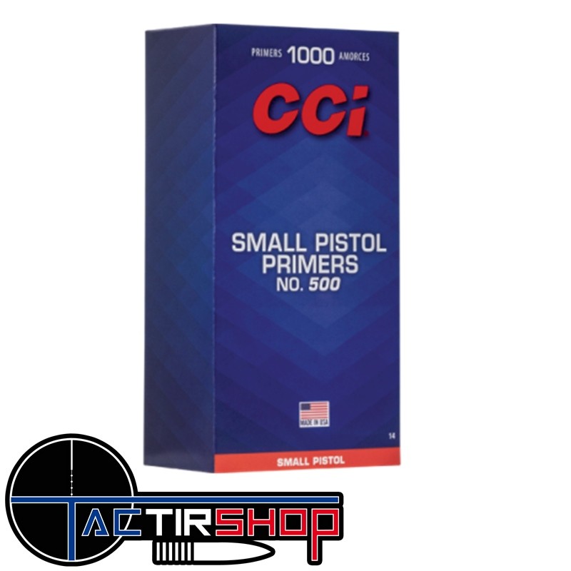 1000 Amorces CCI Small Pistol n° 500 www.tactirshop.fr