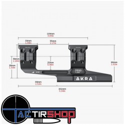 Montage Cantilever AKRA ORIGINE X Unimout 34 mm 20 Moa www.tactirshop.fr