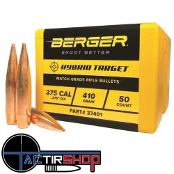 Ogives Berger Hybrid Target 375 Caliber 410 Grain boite de 50 www.tactirshop.fr