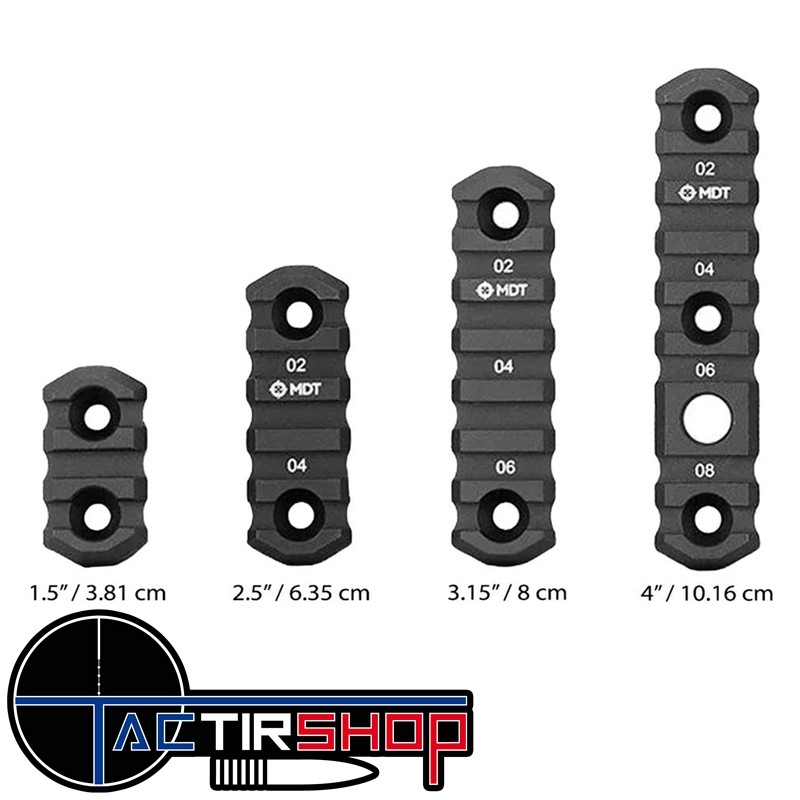 Rail M-lok MDT 1.5" - 3.81cm - 3 slots www.tactirshop.fr