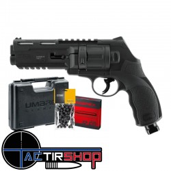 Pack Revolver de défense T4E TR50L Gen 2 HDR50 Cal50 - 13J - 100 billes, 5 cartouche CO2 et mallette