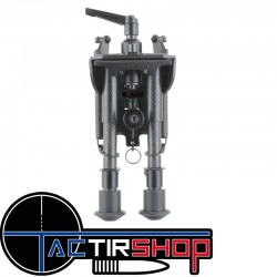 Bipied carbone pivotant style harris 16 à 23 cm www.tactirshop.fr