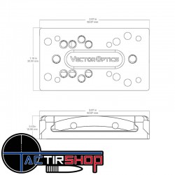 Montage Universel Point Rouge Vector Optics SCFRM-30 - Queue d'Aronde 11mm