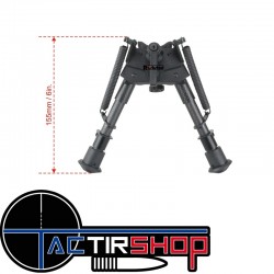 Bipied carbone pivotant style harris 16 à 23 cm www.tactirshop.fr