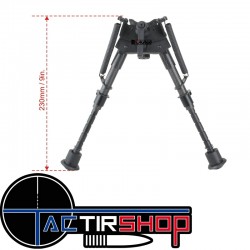Bipied carbone pivotant style harris 16 à 23 cm www.tactirshop.fr