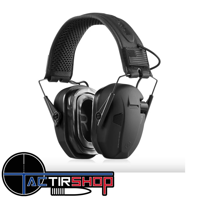 Casque anti-bruit électronique Savior Apollo – Obsidian Black (noir)