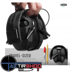 Casque anti-bruit électronique Savior Apollo – Obsidian Black (noir)