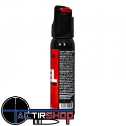 Bombe lacrymogène anti agression Praga Red Pepper défense 25 ml Capot 1/4 de tour