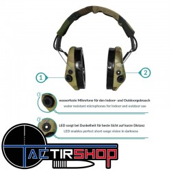 Casque actif Msa Sordin supreme pro x led camo www.tactirshop.fr