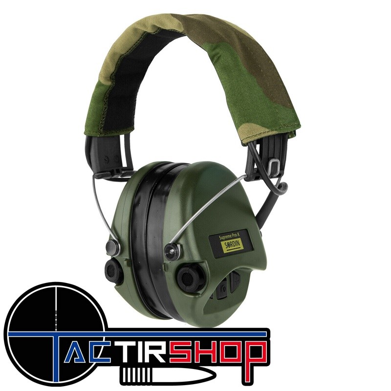 Casque actif Msa Sordin supreme pro x led vert OD www.tactirshop.fr