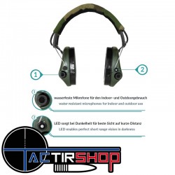 Casque actif Msa Sordin supreme pro x led vert OD www.tactirshop.fr