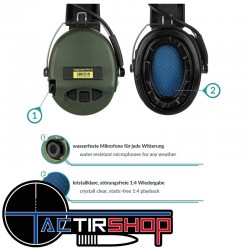 Casque actif Msa Sordin supreme pro x led vert OD www.tactirshop.fr