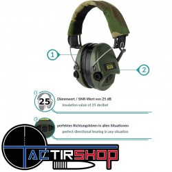 Casque actif Msa Sordin supreme pro x led vert OD www.tactirshop.fr