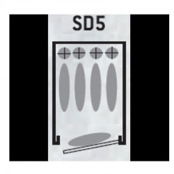 Armoire forte INFAC SENTINEL SD5 4 ARMES avec lunette plus 1 arme sur la porte avec coffre intérieur www.tactirshop.fr