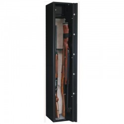 Armoire forte INFAC SENTINEL SD7 6 ARMES avec lunette plus 1 sur la porte avec coffre intérieur www.tactirshop.fr