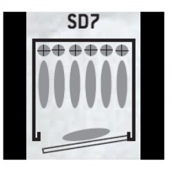 Armoire forte INFAC SENTINEL SD7 6 ARMES avec lunette plus 1 sur la porte avec coffre intérieur www.tactirshop.fr
