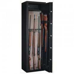 Armoire forte INFAC SENTINEL SD10 8 ARMES avec lunette plus 2 sur la porte avec coffre intérieur www.tactirshop.fr