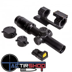 Kit complet Lunette de tir type AR15 Firefield RapidStrike 1-4x24 avec Point Rouge www.tactirshop.fr