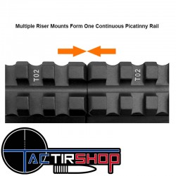 Rail UTG® Super Slim Picatinny Riser Mount, 0,5" de hauteur, 3 emplacements www.tactirshop.fr