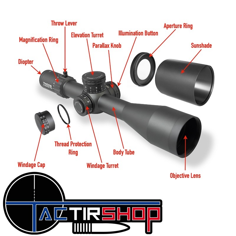 De Tir Element Optics Theos 636x56 Réticule APR2D FFP Mrad