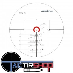 Réticule de la  Lunette de visée Vector Optics Continental 1-6x28 FFP 34 mm sur Tactirshop