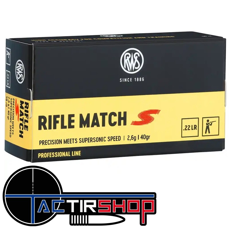 Rws Rifle Match S cal.22lr Professional Line par 50 www.tactirshop.fr