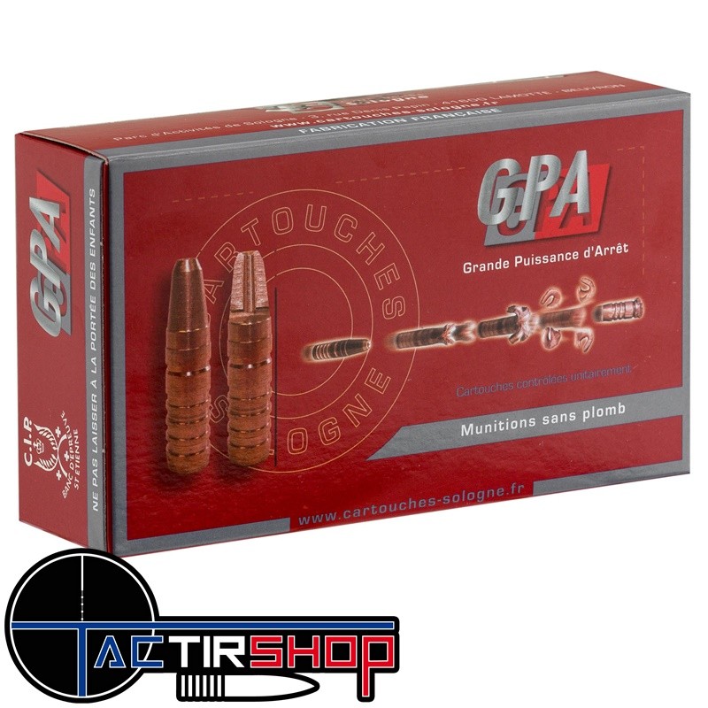 Munition Sologne GPA300 WIN MAG 180 Gr  par Boite de 20 www.tactirshop.fr