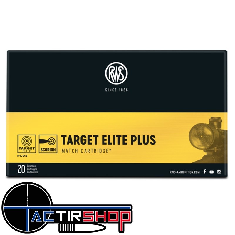 Munition RWS Target Elite Plus 6,5 Creedmoor 9,3g/143gr www.tactirshop.fr